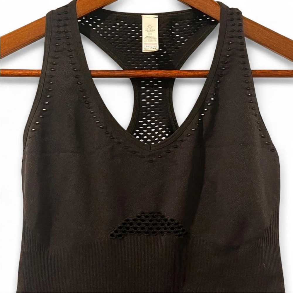 NWT Aerie OFFLINE Seamless Black Athletic Romper Size Medium - Picture 2 of 7